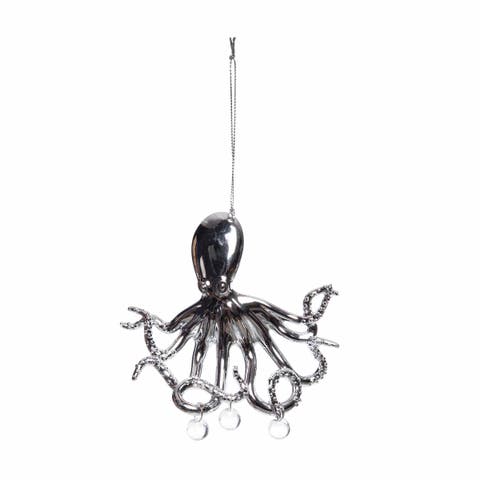 Silver Octopus Ornament