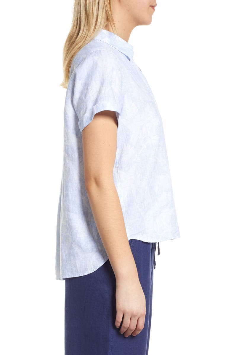 Tommy Bahama Legacy Leaves Linen Button-Up Shirt, Alternate, color, 