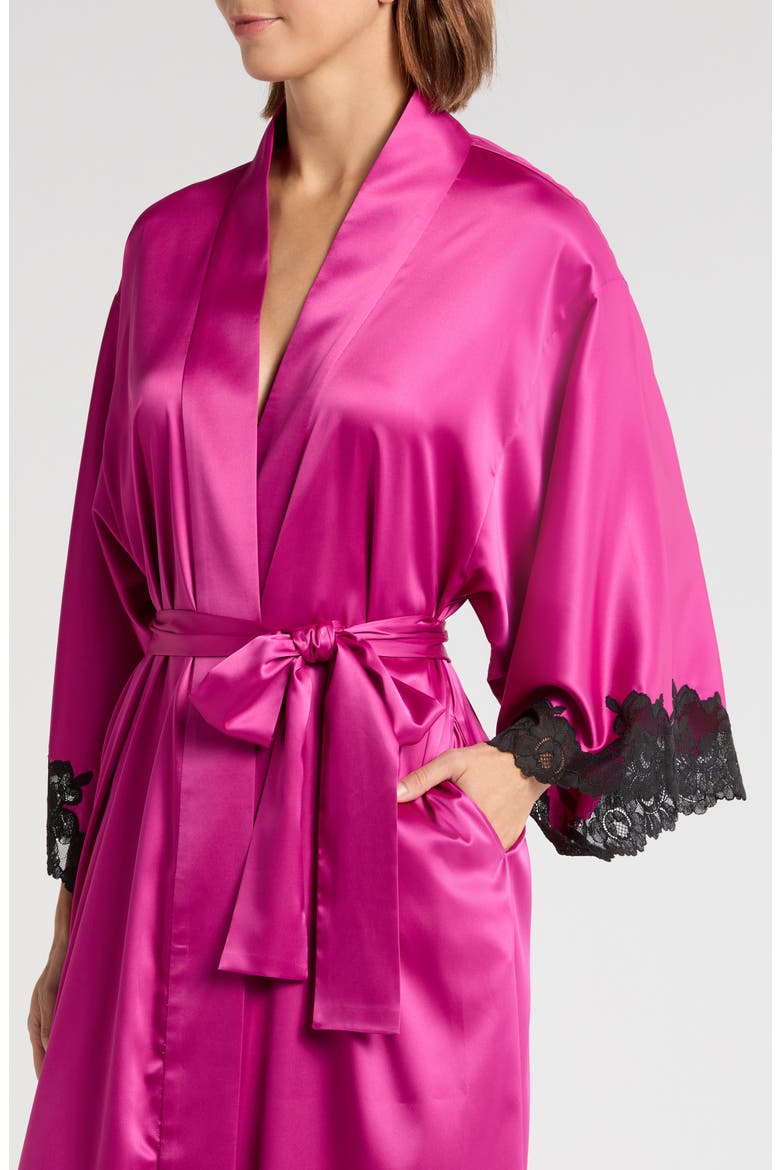 Peony Glamour Robe, Alternate, color, WILD FUCHSIA