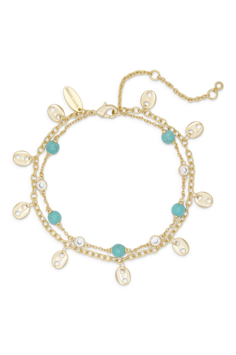 Arianna Layered Anklet, Main, color, TURQUOISE MULTI