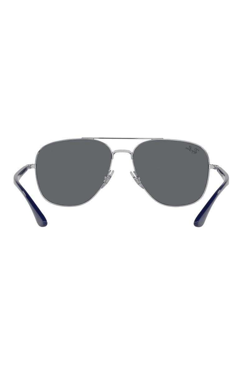56mm Square Sunglasses, Alternate, color, SILVER