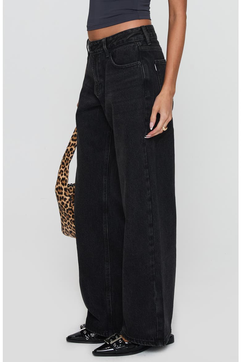 Serenitia Wide Leg Jeans, Alternate, color, WASHED BLACK