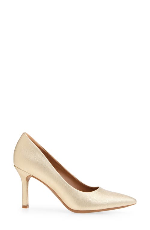 Nordstrom Rack Paige Faux Leather Pump In Gold Metallic