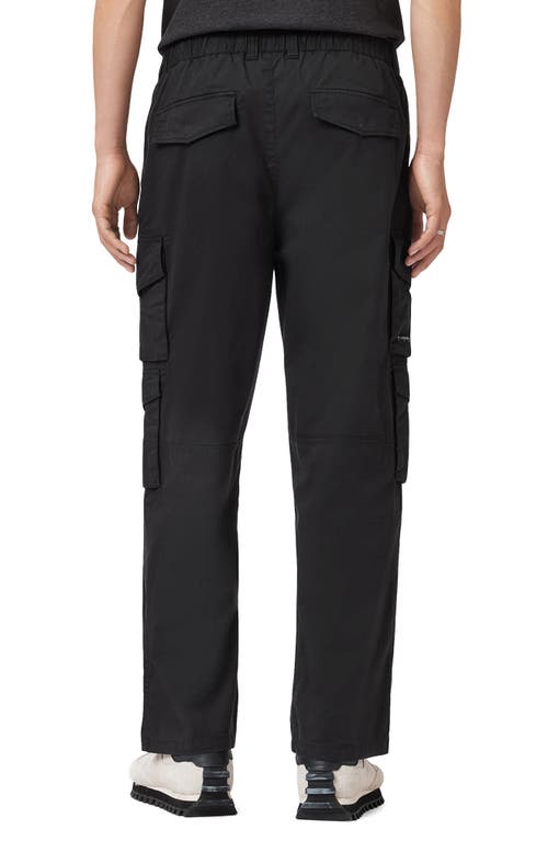 Allsaints Decoy Straight Leg Cargo Trousers In Black