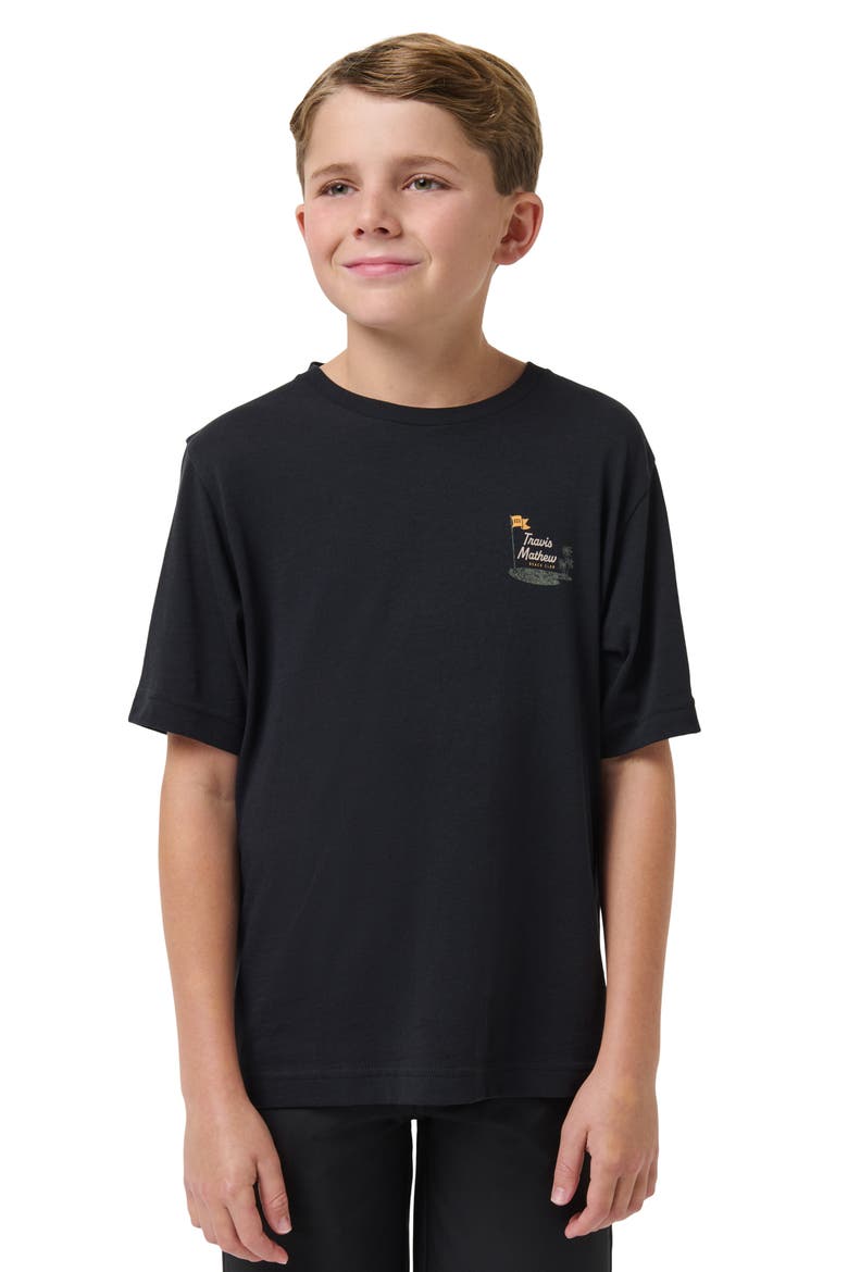 Kids' Beach Club Cotton Graphic T-Shirt, Main, color, BLACK