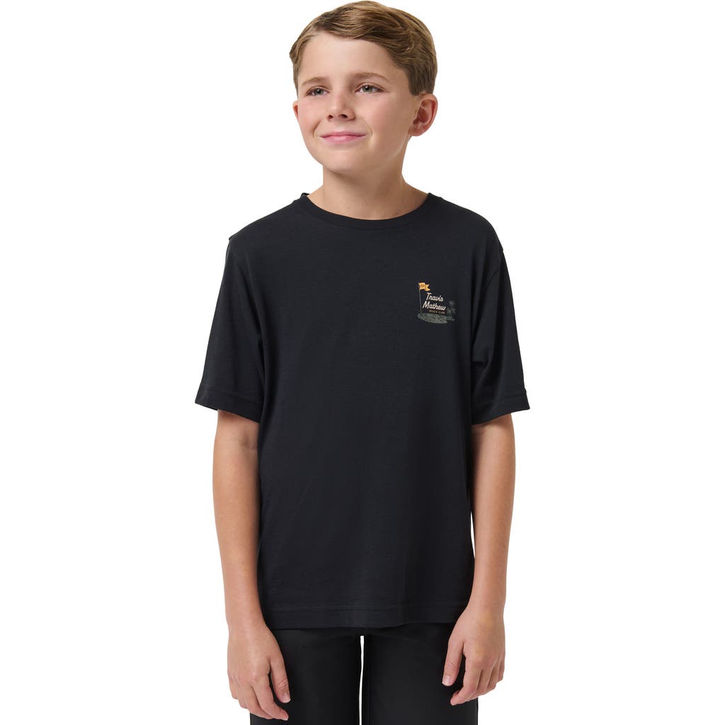 Travismathew Kids' Beach Club Cotton Graphic T-shirt In Black