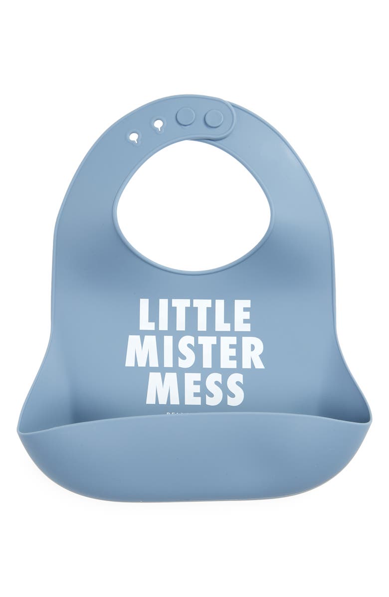 Bella Tunno Little Mister Mess Silicone Wonder Bib, Main, color, Blue