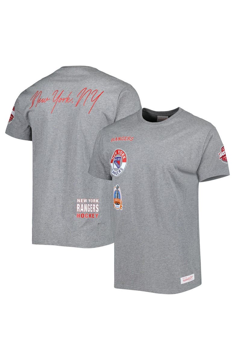 Mitchell & Ness Men's Mitchell & Ness Heather Gray New York Rangers City Collection T-Shirt, Main, color, Heather Gray