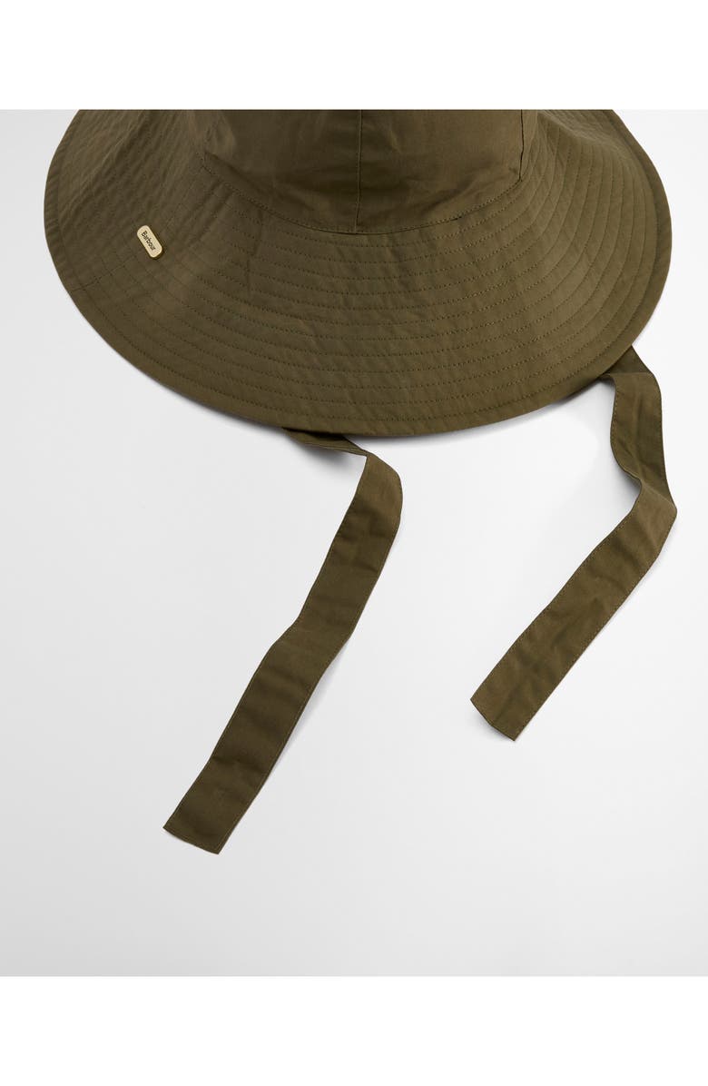 Barbour Kershop Water Resistant Waxed Cotton Bucket Hat, Alternate, color, Dusky Green