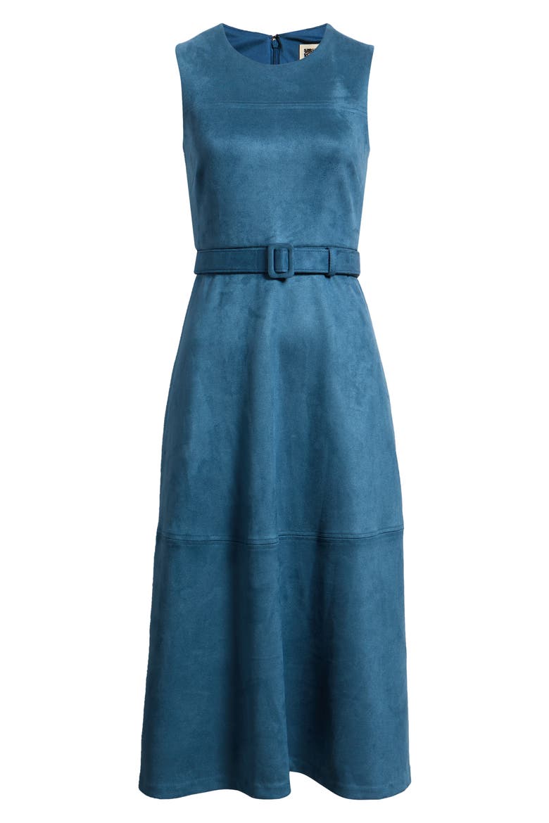 Belted Sleeveless Midi Dress, Main, color, DUTCH BLUE