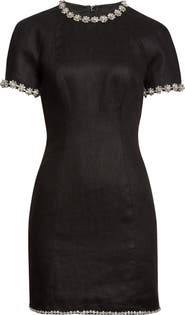 Zimmermann Rebellion Jewel Embellished Linen Minidress