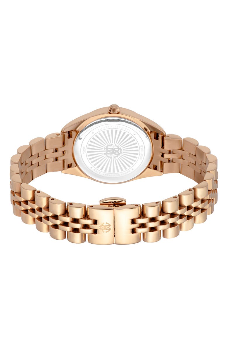 Roberto Cavalli Crystal Bracelet Watch, 31mm, Alternate, color, Rose Gold