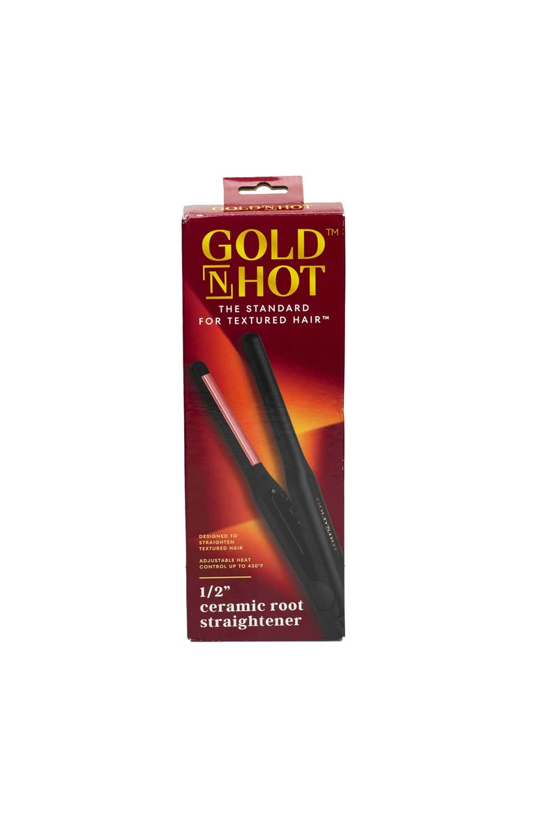 1/2 Inch Ceramic Root Straightener, Alternate, color, Black