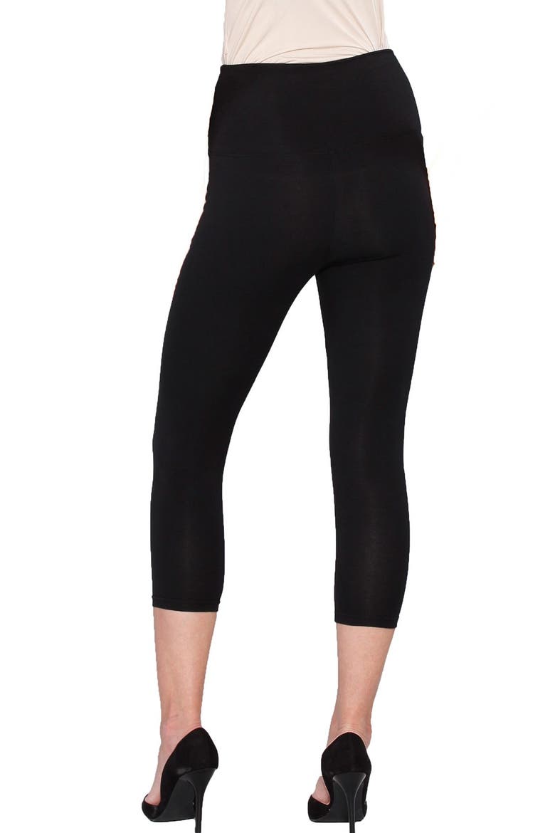 The Tummy Tight Capri Postpartum Leggings, Alternate, color, BLACK