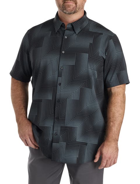 Big & Tall Multi Patterned Performance Sport Shirt