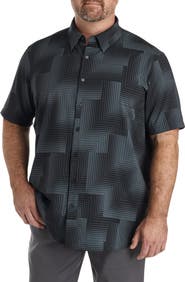 Perry Ellis Big & Tall Multi Patterned Performance Sport Shirt
