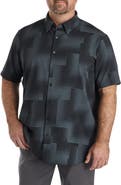 Perry Ellis Big & Tall Multi Patterned Performance Sport Shirt