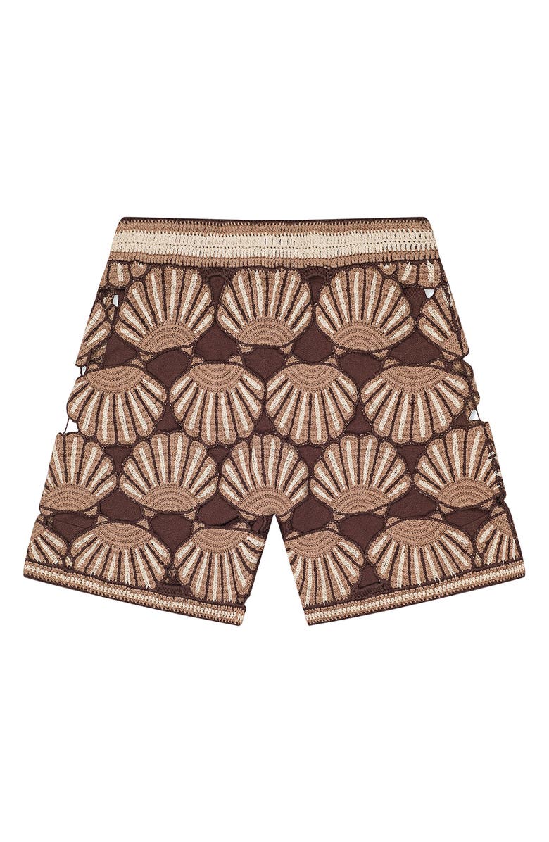 MAVRANS Seashell Crochet Shorts, Alternate, color, Beige