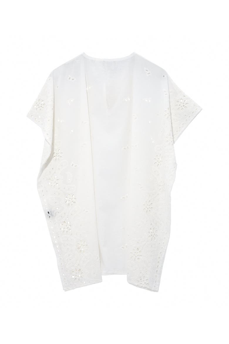 Bandana Embroidered Caftan, Alternate, color, Cream