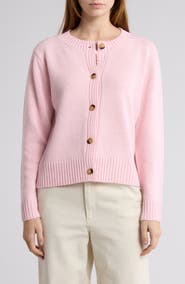 Elodie Crewneck Button Front Cardigan