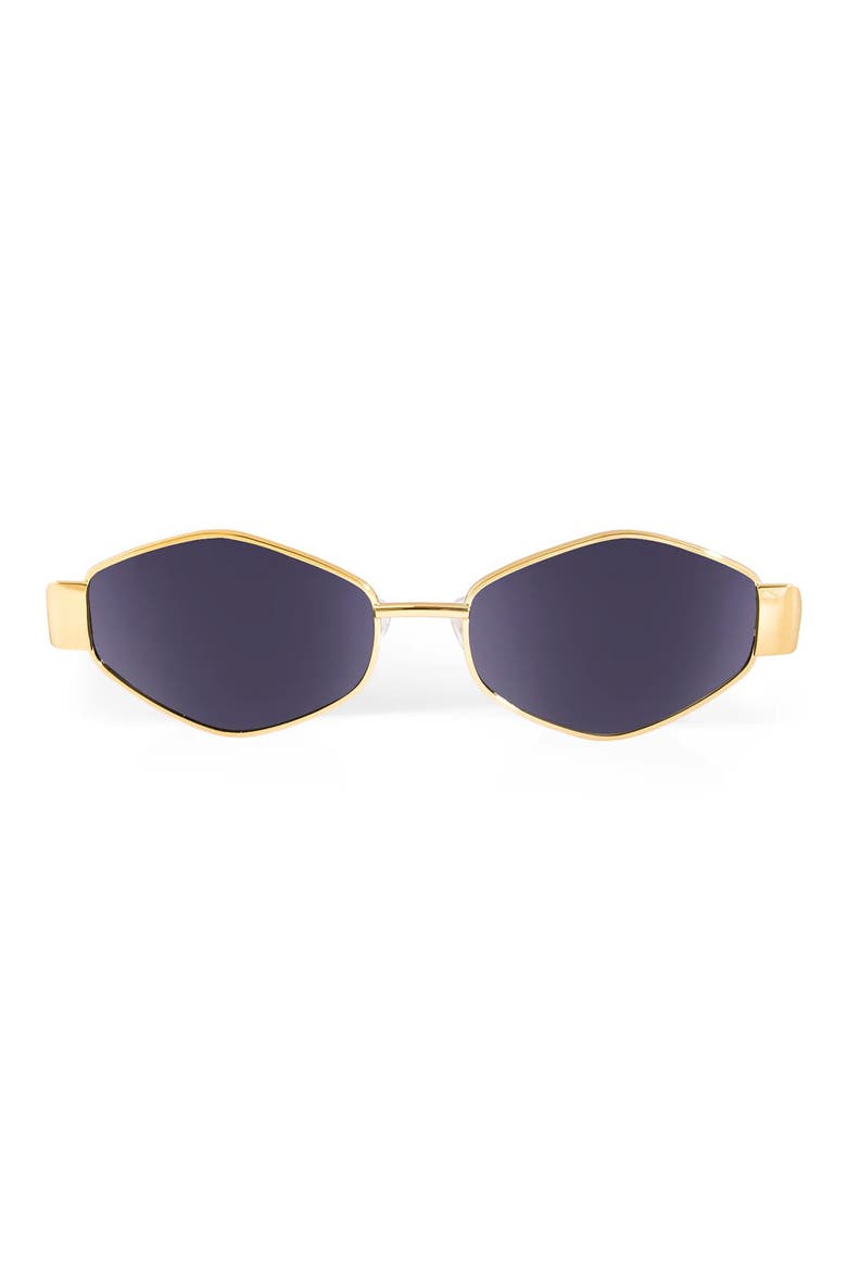 Mira Geometric Sunglasses, Main, color, GOLD/ BLACK