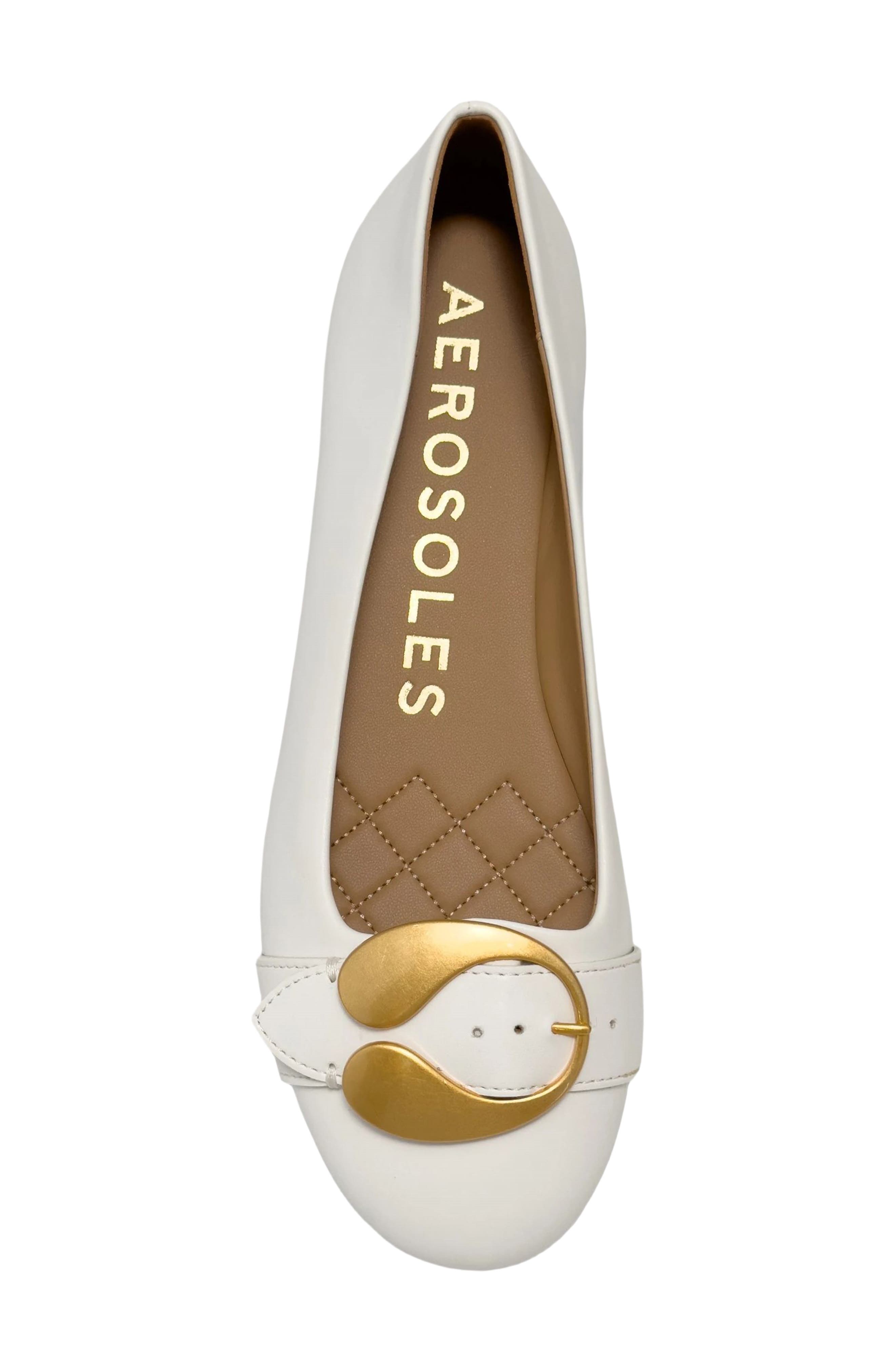 Paradise Buckle Flat, Alternate, color, WHITE SOFT NAPPA