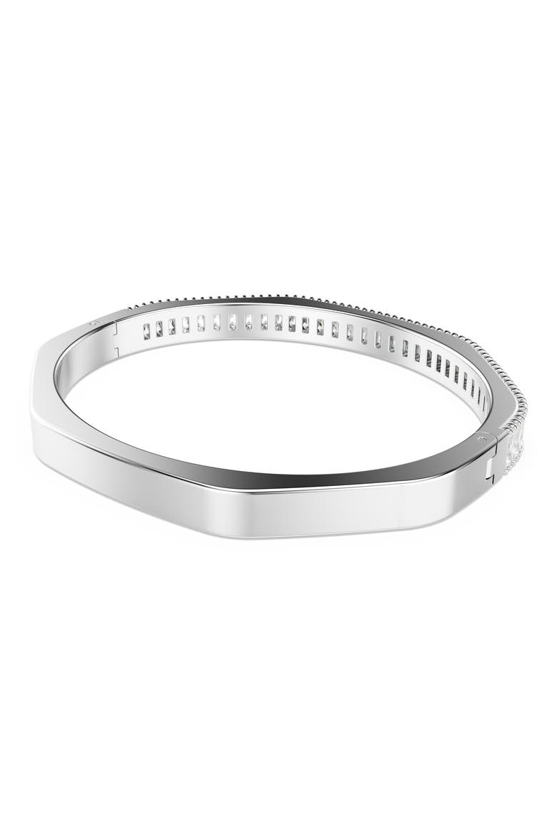 Matrix Crystal Bangle, Alternate, color, WHITE/ SILVER