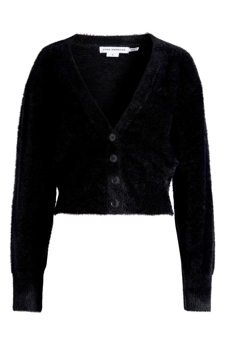 Good American Fuzzy V-Neck Cardigan, Alternate, color,