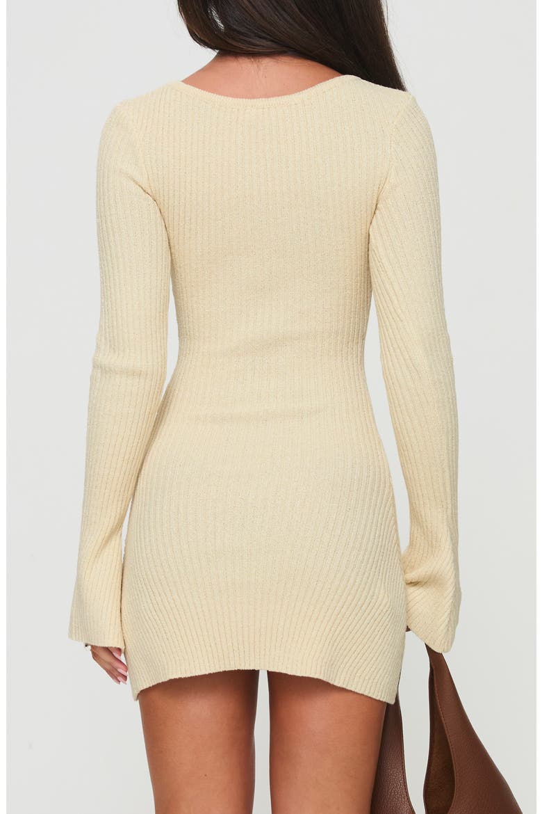 Osment Long Sleeve Knit Minidress, Alternate, color, CREAM