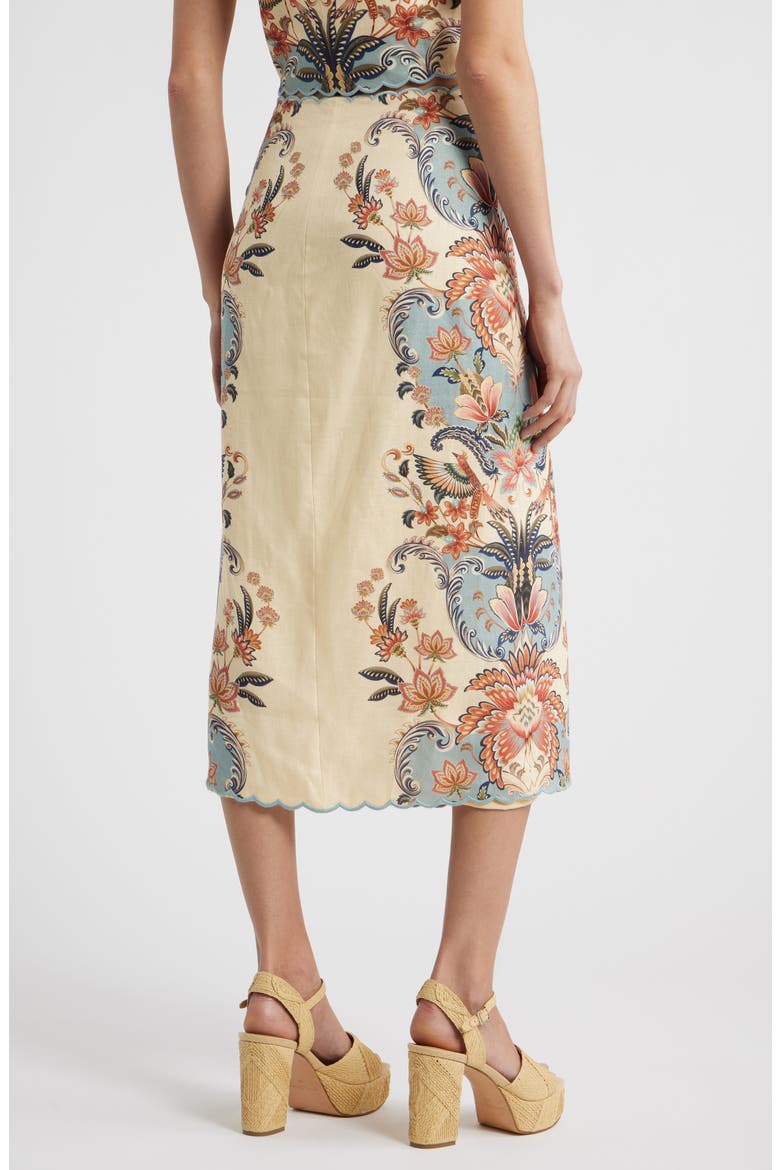 Boho Beauty Wrap Linen Maxi Skirt, Alternate, color, BOHO BEAUTY BUTTER