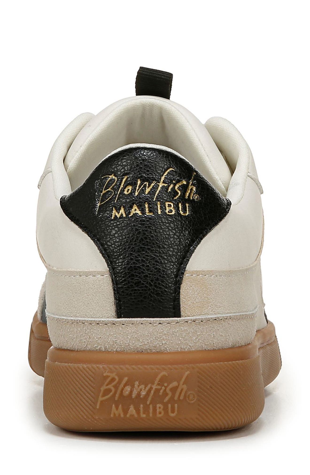 Blowfish Malibu Tastic Low Top Sneaker, Alternate, color, White/ Sand Faux Leather