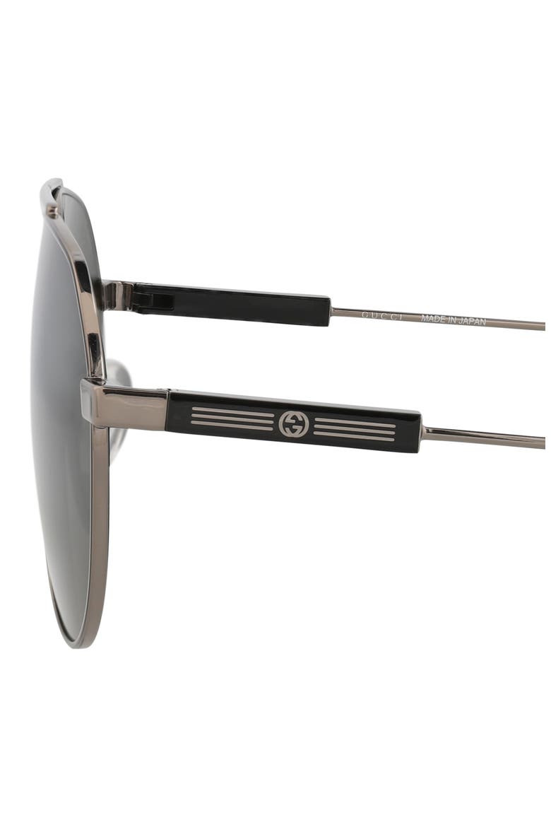 61mm Aviator Sunglasses, Alternate, color, RUTHENIUM RUTHENIUM GREY