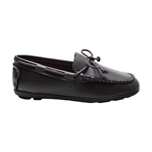Moustache Leather Moccasin Loafers In Brown