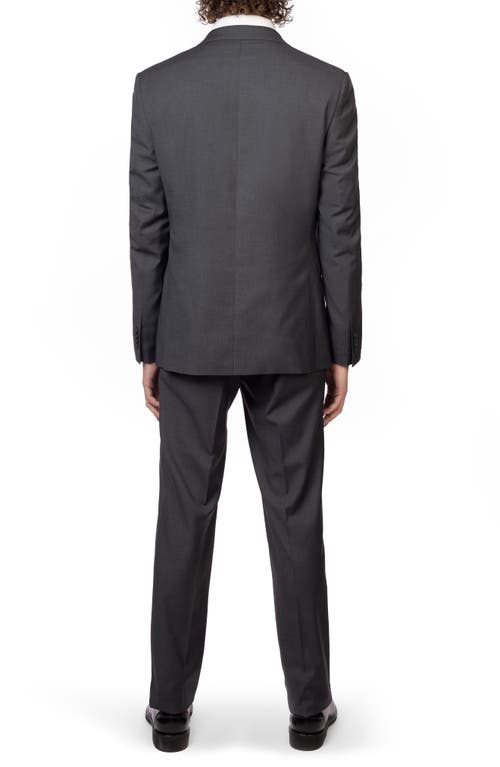 Zanetti Charcoal Trim Fit Mélange Suit