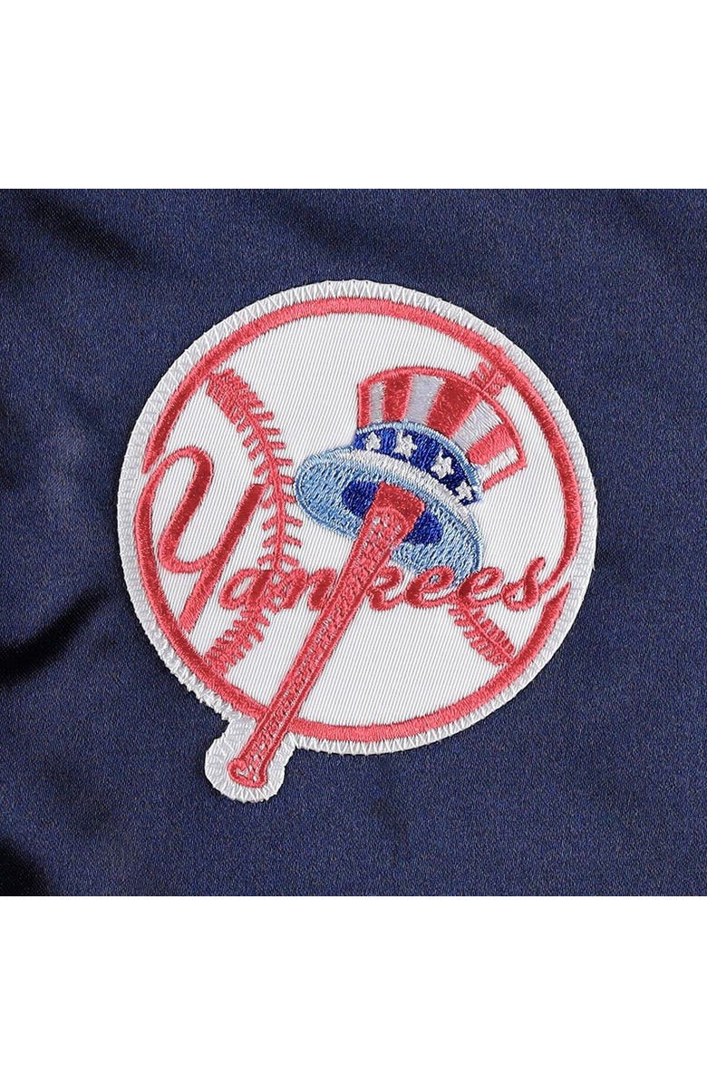 Mitchell & Ness Women's Mitchell & Ness Navy New York Yankees Team 2.0 Satin Raglan Full-Snap Jacket, Alternate, color, Navy