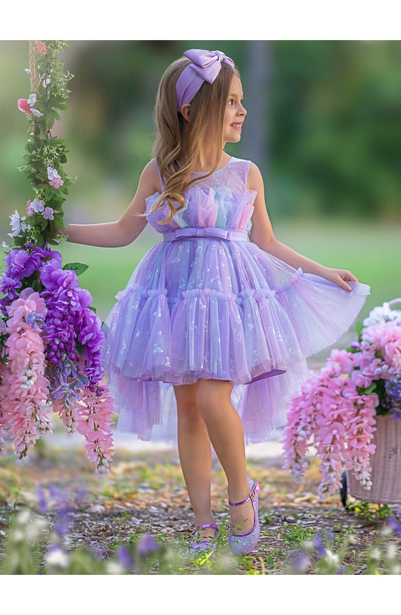 Mia Belle Girls Pirouetting Cute Tulle Tutu Dress, Alternate, color, Purple