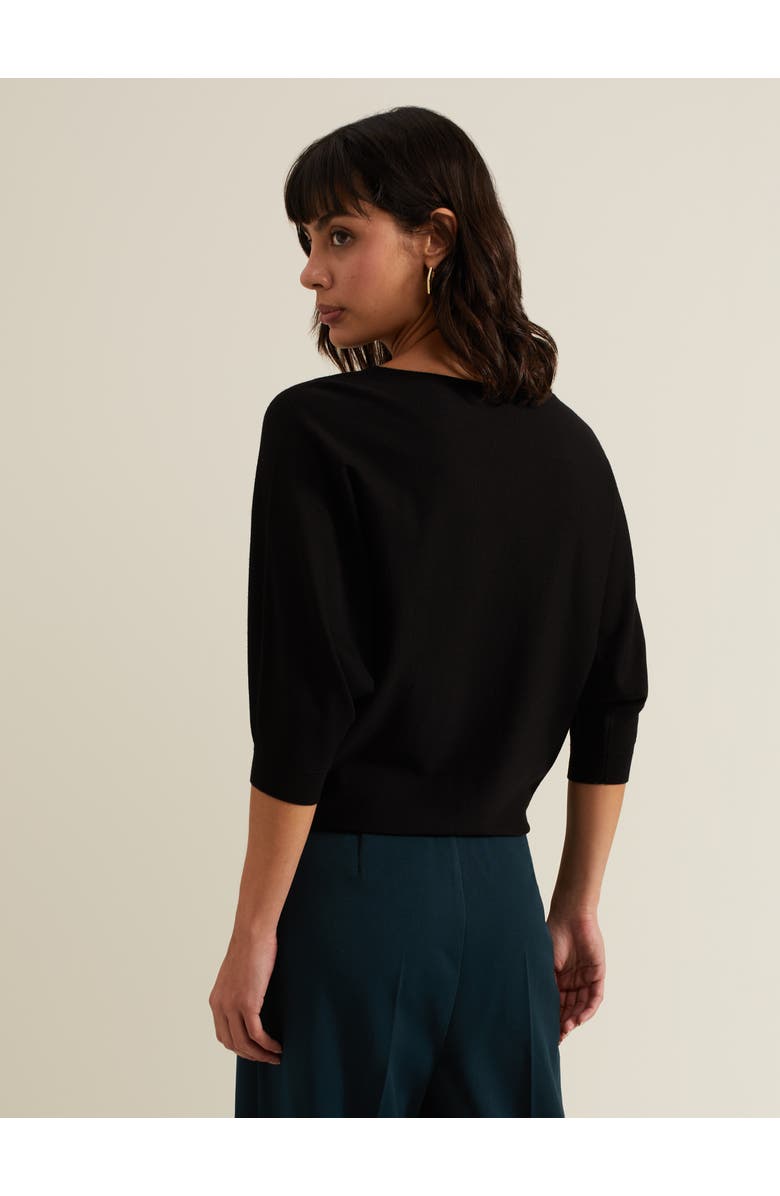Phase Eight Cristine Slash Neck Knit Jumper, Alternate, color, Black