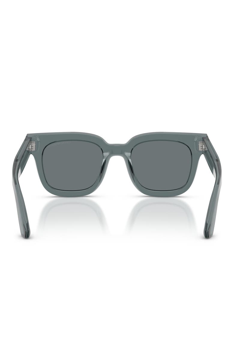 49mm Irregular Sunglasses, Alternate, color, TRANSPARENT GREY / DARK BLUE