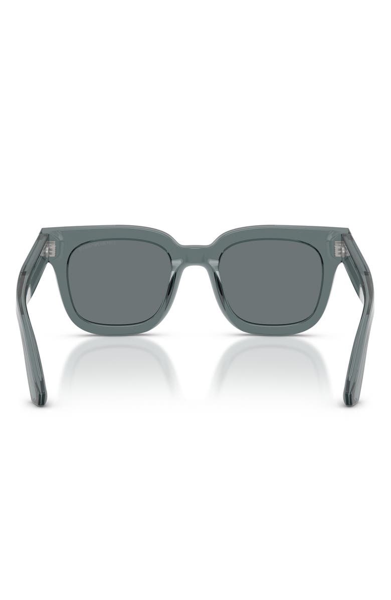 Emporio Armani 49mm Irregular Sunglasses, Alternate, color, Transparent Grey / Dark Blue