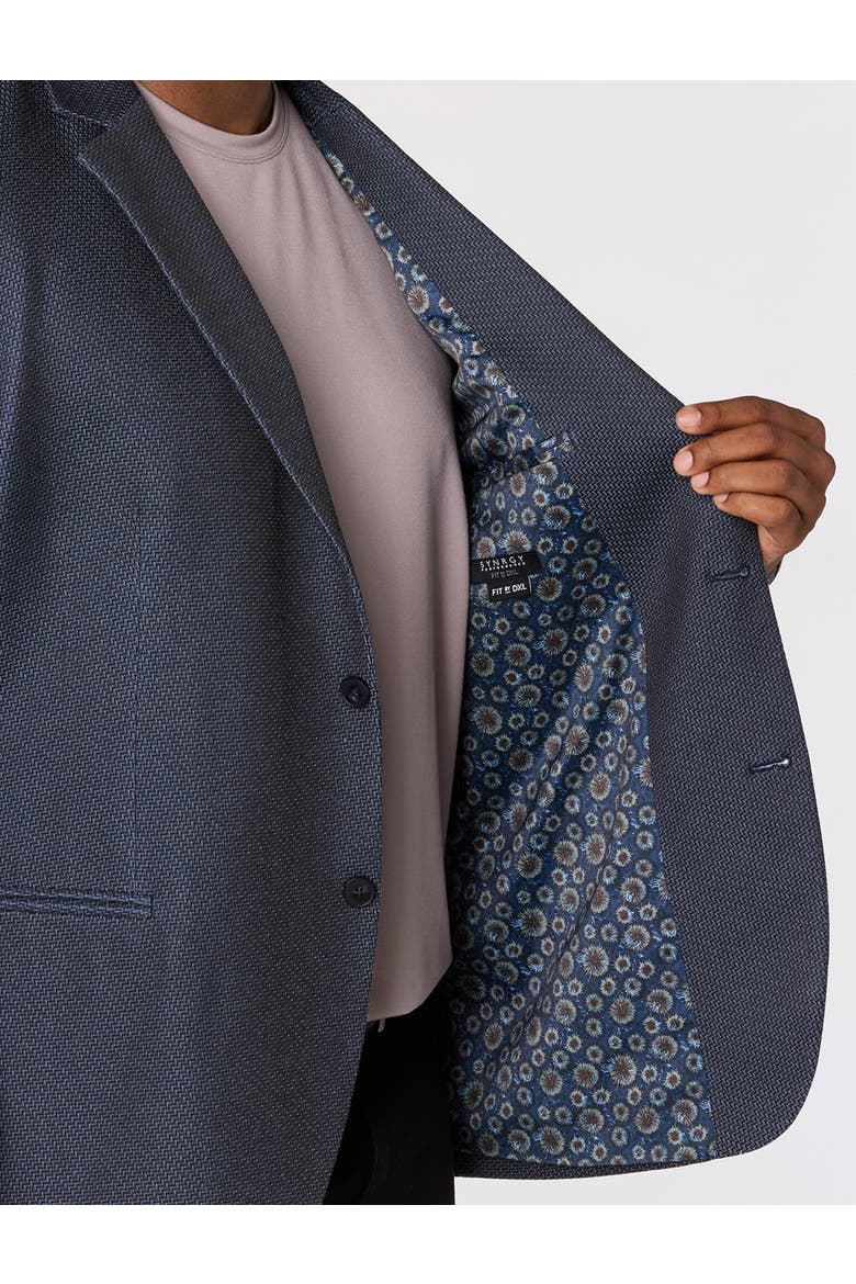 Big & Tall Step Knit Sport Coat, Alternate, color, BLACK