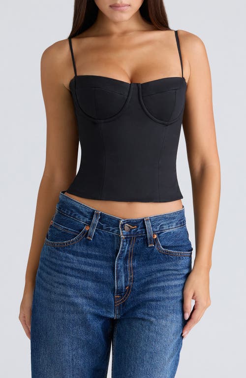 House Of Cb Samaria Corset Camisole In Black