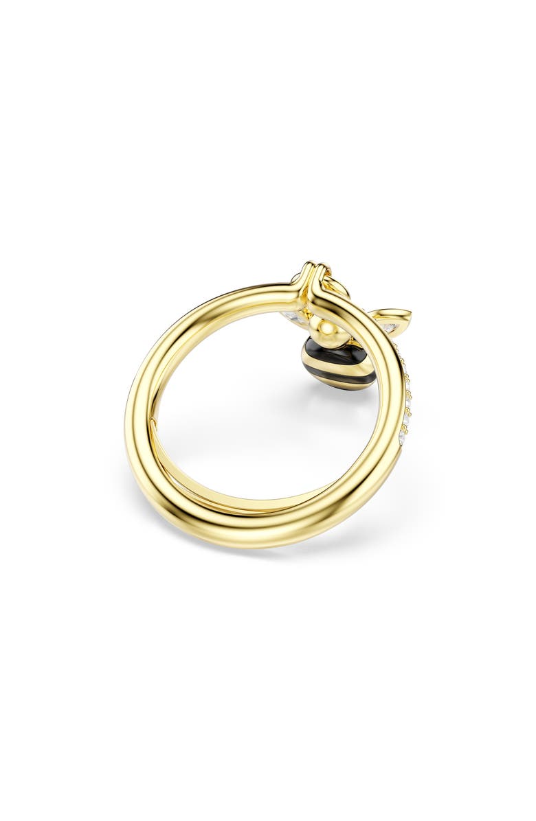 Swarovski Idyllia Crystal Bee Charm Ring, Alternate, color, Gold/ Multi