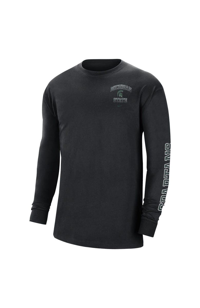 Nike Men's Nike Black Michigan State Spartans Tour Max 90 Long Sleeve T-Shirt, Alternate, color, Black