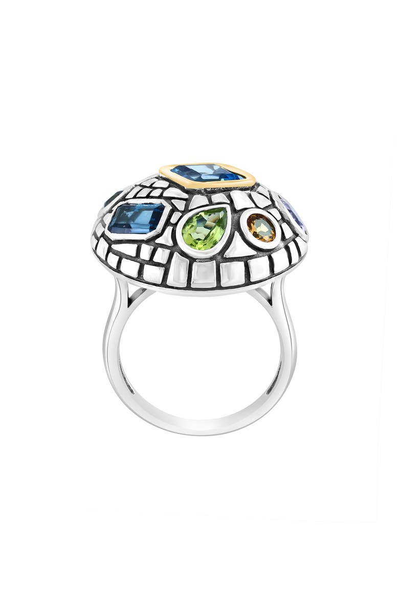 Two-Tone Semiprecious Stone Ring, Alternate, color, MULTI SILVER