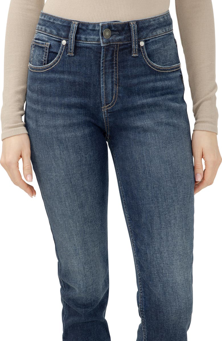 Silver Jeans Co. Avery High Waist Slim Straight Leg Jeans, Alternate, color, Maisie