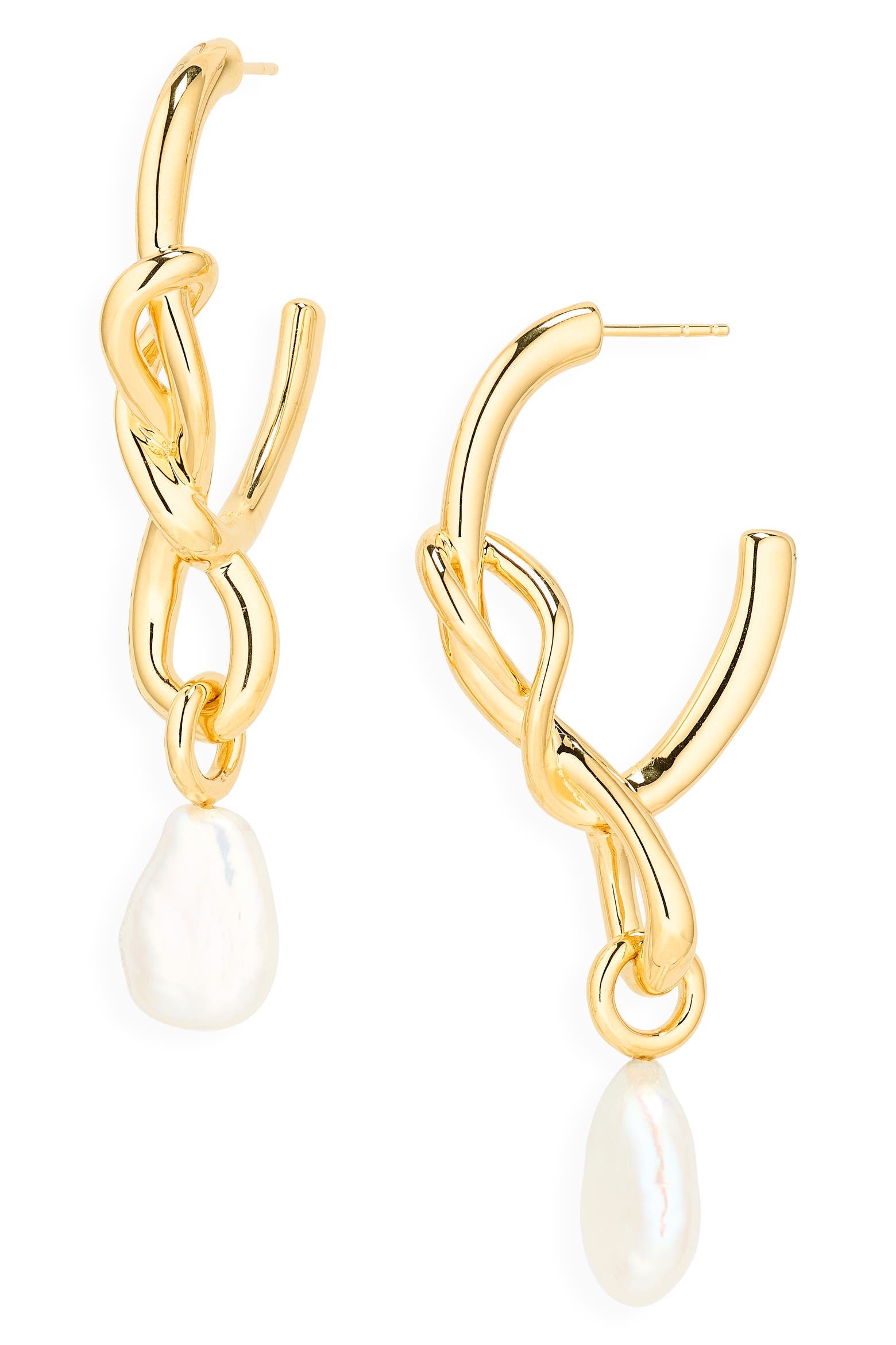 Baroque Building Design Missoma Molten Baroque Pearl Knot Hoop Earrings (Women) | Nordstrom