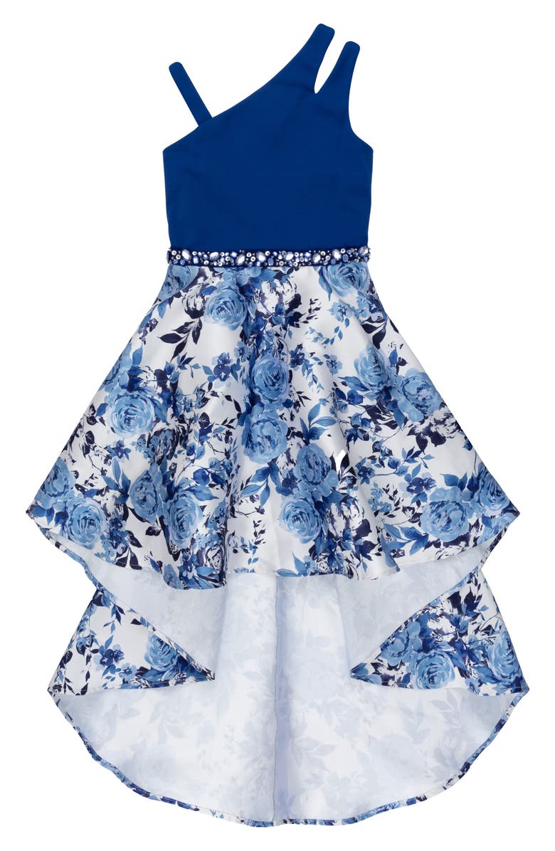 Speechless Kids' Floral High-Low Party Dress, Main, color, 
