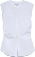 Veronica Beard Harini Sleeveless Button-Up Top