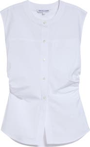 Veronica Beard Harini Sleeveless Button-Up Top