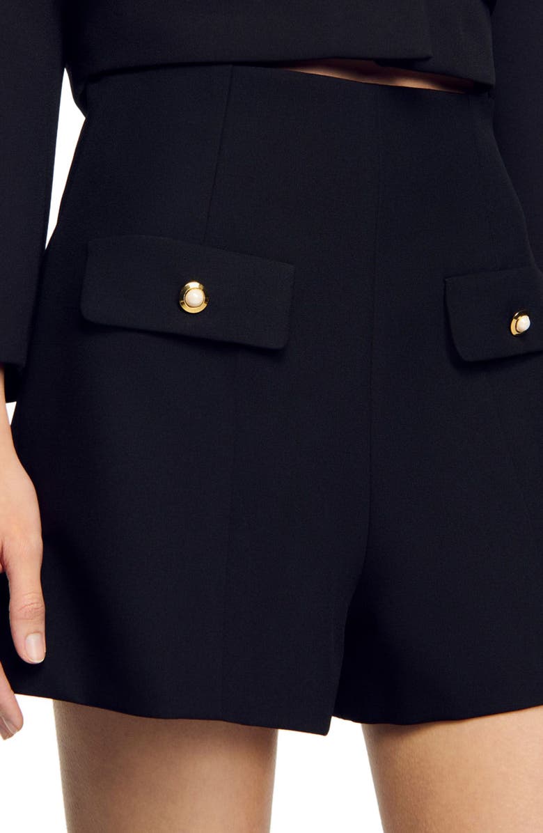 SANDRO High-waisted shorts, Alternate, color, 